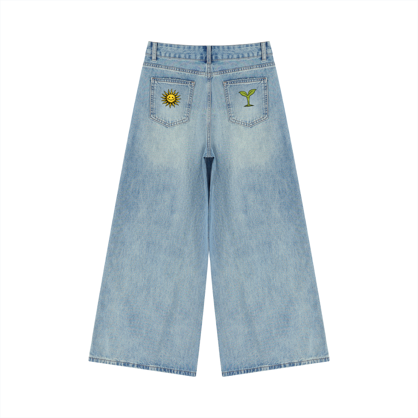 Women’s Sun and Leaf Baggy Jeans